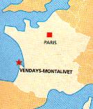 Frankreichkarte mit Lage von Montalivet